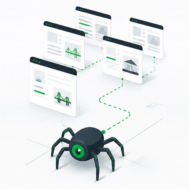 Ibis-Illustration: durchsucht systematisch alle Vergabeportale und Ausschreibungsdokumente
